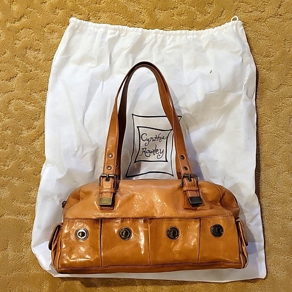 Y2K Cynthia Rowley Leather Sachel - Tan - Picture 1 of 8